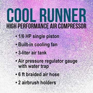 Master Airbrush TC-40T Professional Compressor with Tank