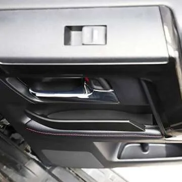 Voodonala for 4Runner Side Door Storage Box Glove Organizer Tray Door Handle Storage Compartment Bin for 2010-2025 Toyota 4runner Accessories, ABS Black 4pcs(Doesn't fit limited)
