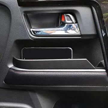 Voodonala for 4Runner Side Door Storage Box Glove Organizer Tray Door Handle Storage Compartment Bin for 2010-2025 Toyota 4runner Accessories, ABS Black 4pcs(Doesn't fit limited)