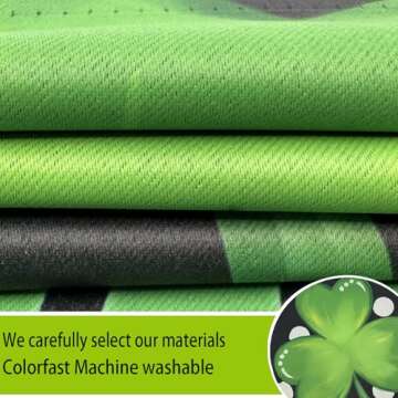 St Patricks Day Shamrock Garden Flags 12x18 Inch -Double Sided Heavy Duty Small Shamrock Yard Flags UV protection Fade Resistant for Holiday Decoration Outdoor