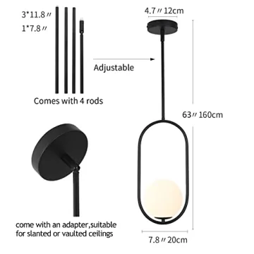 SeeU Modern Black Pendant Light for Stylish Interiors