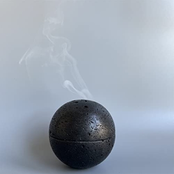 SAIDKOCC 9 Holes Handmade Natural Marble Round Incense Burner Holder for Meditation Decorative Room/...