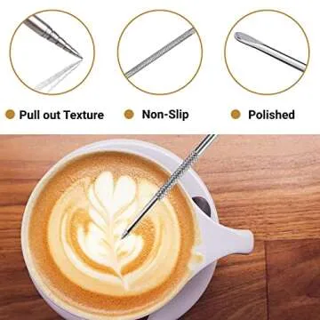 Milk Frothing Pitcher - 350ml/600ml Milk Frother Cup Stainless Steel Jug Steaming Pitcher, (12oz/20oz/) Milk Coffee Cappuccino Latte Art Barista Steam Pitchers Milk Jug Cup with Decorating Pen