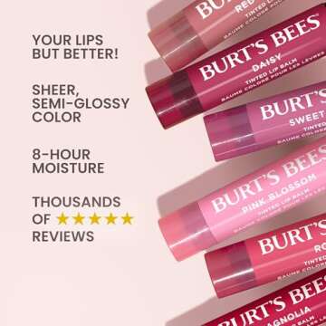 Burt's Bees Pink Blossom Tinted Lip Balm 2-Pack