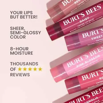 Burt's Bees Pink Blossom Tinted Lip Balm 2-Pack