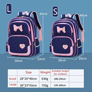 Cute School Bags for Girls with Bowknot Design