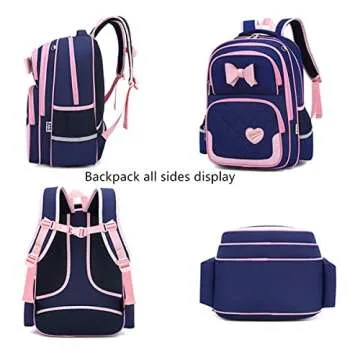 Cute School Bags for Girls with Bowknot Design