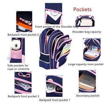 Cute School Bags for Girls with Bowknot Design