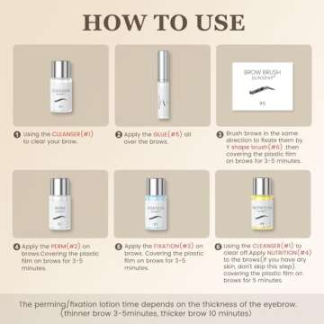 Eyebrow Lamination Kit,SUNSENT Brow Lamination Kit,Professional DIY Eyebrows Lift Styling Kit for Fuller and Messy Eyebrows,Lasting 8 Weeks,Suitable for Salon,Home Use
