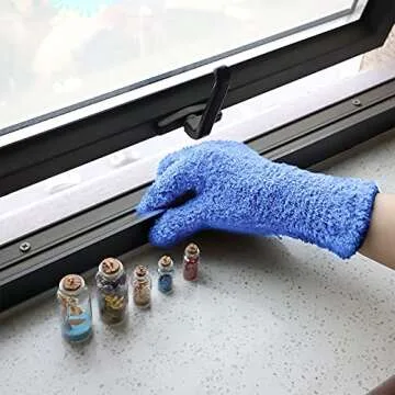 Patelai Microfiber Dusting Gloves for Plants - 4 Count