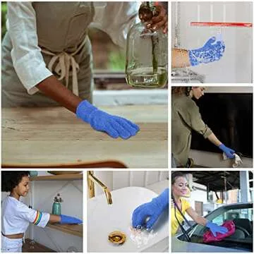 Patelai Microfiber Dusting Gloves for Plants - 4 Count