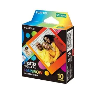 FUJIFILM Instax Square Rainbow Film - 10 Exposures for Memories in Color