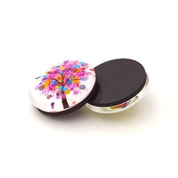 Aligle 16pcs Beautiful Glass Refrigerator Magnets Fridge Stickers Funny for Office Cabinets Whiteboards Decorative Photo Abstract (Tree of Life)