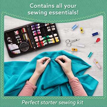 ARTIKA Sewing Kit for Adults and Kids (106 PCS) - Small Beginner Set w/Multicolor Thread, Needles, S...