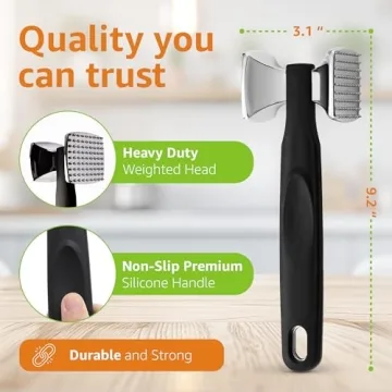 Heavy Duty Spring Chef Meat Mallet - Tenderize Meat Like a Pro
