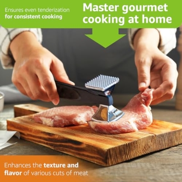 Heavy Duty Spring Chef Meat Mallet - Tenderize Meat Like a Pro