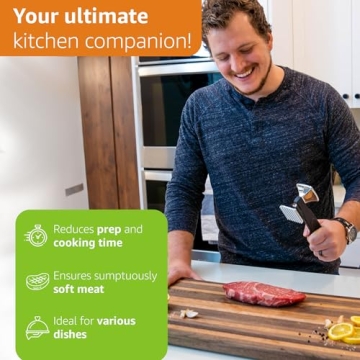 Heavy Duty Spring Chef Meat Mallet - Tenderize Meat Like a Pro