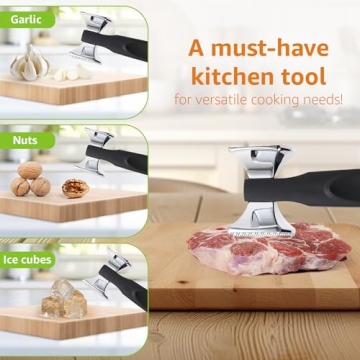 Heavy Duty Spring Chef Meat Mallet - Tenderize Meat Like a Pro