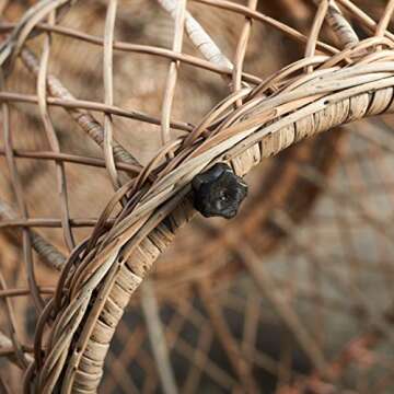 Quality Outdoor Living 65-YZGS01 Bar Harbor Garden Stool, Small, Tan Wicker