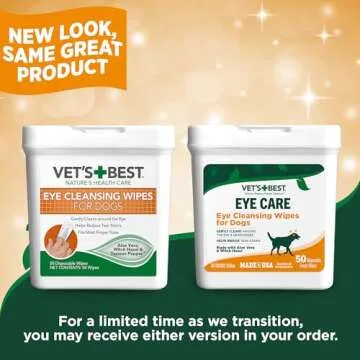 Vet’s Best Eye Cleansing Wipes for Dogs - Paraben Free