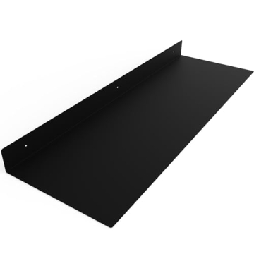 DIY CARTEL Made in The USA - 36 Inch Linear Floating Shelf - Forged Raw Steel - Industrial Heavy Dut...