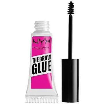 NYX PROFESSIONAL MAKEUP Tinted Eyebrow Mascara, Brunette & The Brow Glue, Extreme Hold Eyebrow Gel - Clear