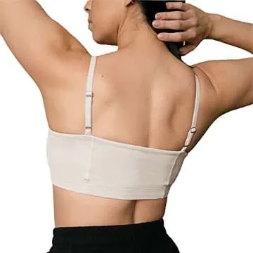 Aoxjox Women's Bandeau Sports Bra for Comfort and Style