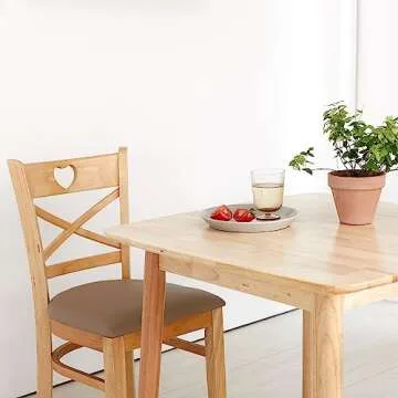 Livinia Aslan 29.5" Malaysian Oak Square Dining Table