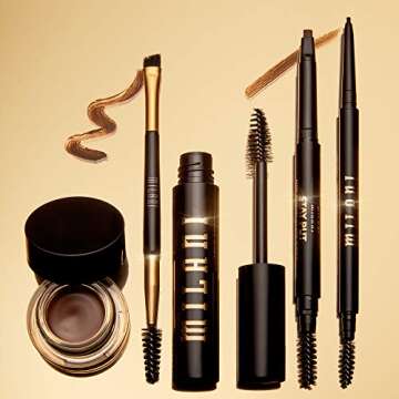Milani Stay Put Brow Color - Dark Chocolate (0.09 Ounce) Vegan, Cruelty-Free Eyebrow Color that Fills and Shapes Brows