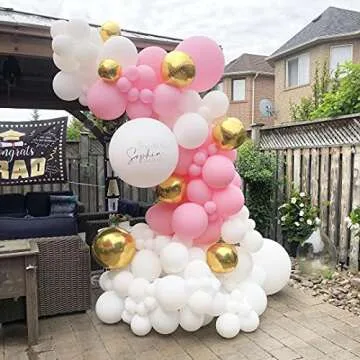 Pink Balloons 84 pcs Light Pink Balloons Garland Arch Kit 5 inch +12 inch +18 inch Pastel Pink Balloons Happy Birthday Balloons Baby Shower Decorations Wedding Balloons