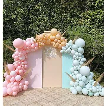 Pink Balloons 84 pcs Light Pink Balloons Garland Arch Kit 5 inch +12 inch +18 inch Pastel Pink Balloons Happy Birthday Balloons Baby Shower Decorations Wedding Balloons