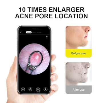 Ear Wax Removal Ear Wax Camera 1080P FHD Earwax Cleaner Wireless Ear Wax Removal Tool with 6 LED Light Compatile with iPhone,ipad, Android for Kids,Adults,Pets(New Version)