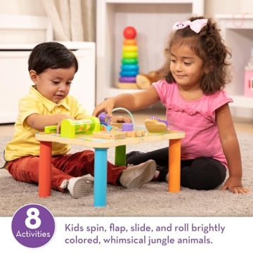 Melissa & Doug Jungle Wooden Activity Table for Toddlers