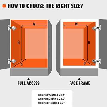 VEVOR 20"W x 21"D Pull Out Cabinet Organizer, Heavy Duty Slide Out Pantry Shelves, Chrome-Plated Ste...
