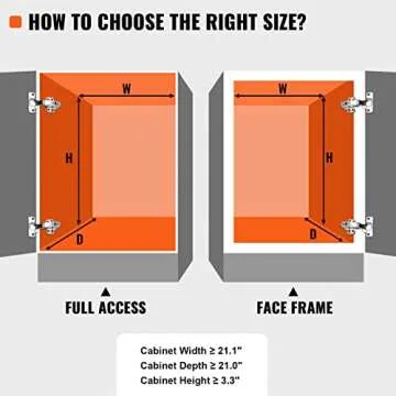 VEVOR 20"W x 21"D Pull Out Cabinet Organizer, Heavy Duty Slide Out Pantry Shelves, Chrome-Plated Ste...