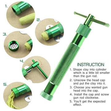 VORCOOL Clay Extruder with 20 Discs for Crafting