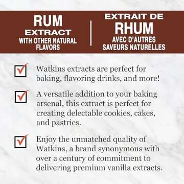 Watkins Rum Extract Pack of 6 Natural Flavors