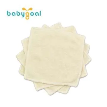 babygoal 12-Pack Rayon from Bamboo Baby Cloth Wipes- Reusable & Washable Small Saliva Towels for New...