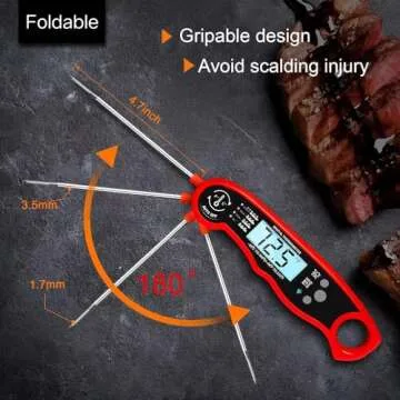 YPNZXQDX Instant Read Meat Thermometer for Perfect Cooking