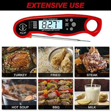 YPNZXQDX Instant Read Meat Thermometer for Perfect Cooking