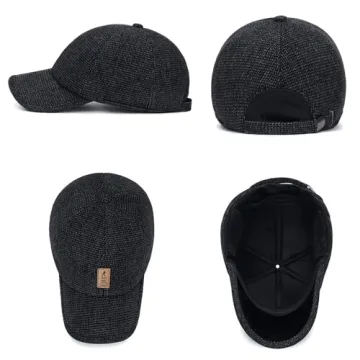 Warm Adjustable Winter Outdoor Hat for Men Golf Baseball Cap