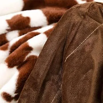 RYNGHIPY Cow Print Throw Blanket for Sofa Couch