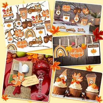 Chunful Fall Ornaments - 30 Pcs for Thanksgiving Crafts