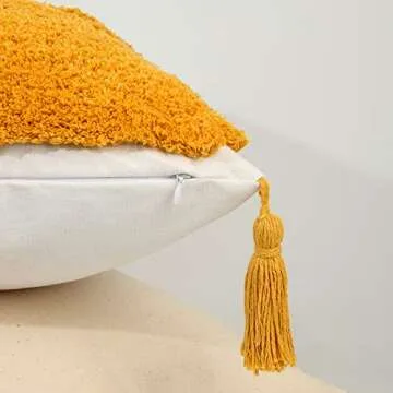 Adabana Boho Throw Pillow Covers 18x18 with Tassels