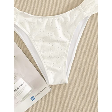 Stylish Floerns Women's 2 Piece Ruffle Hem Bikini Set