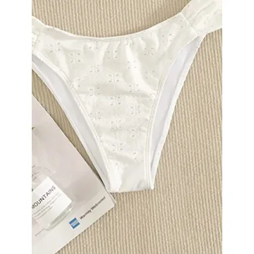 Stylish Floerns Women's 2 Piece Ruffle Hem Bikini Set