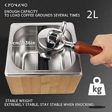 KYONANO Espresso Knock Box - Elegant Bamboo Coffee Accessory