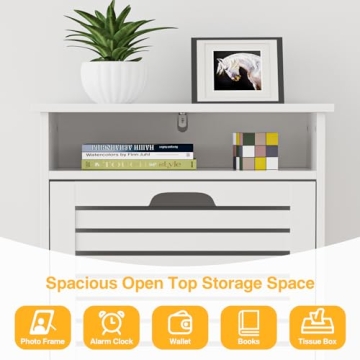 TENNTOU Narrow Shoe Cabinet with 2 Flip Drawers