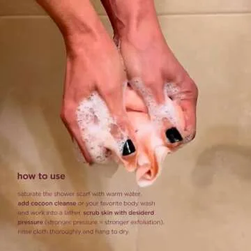 HANNI Extra-Long Shower Scarf for Spa-Like Exfoliation