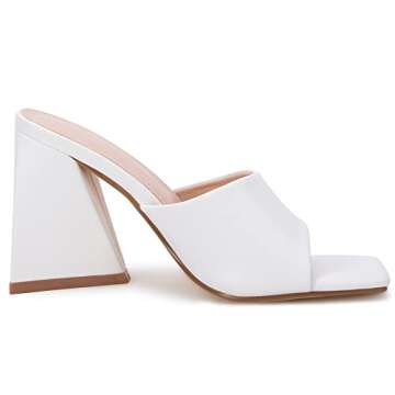 VETASTE Women's Stylish Heeled Sandals with Unique Design